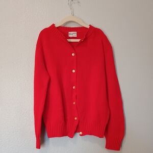 Red Button-Up Upper Story Kids Vintage Sweater